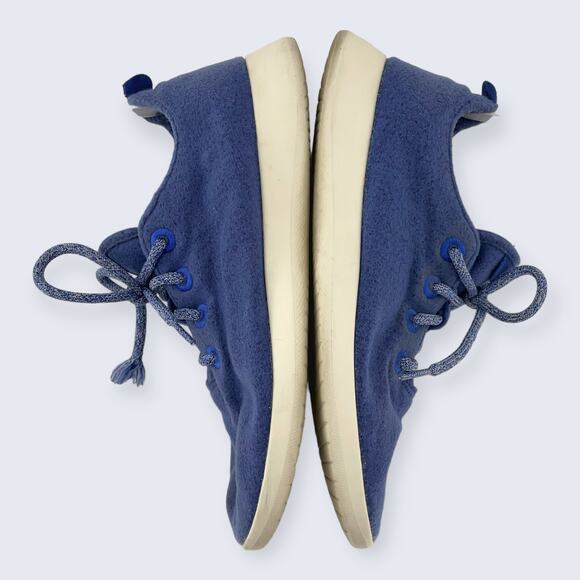 Men's Allbirds The Wool Runners Blue Merino Lace Up Cream Sole Sneaker 10 - Picture 6 of 8